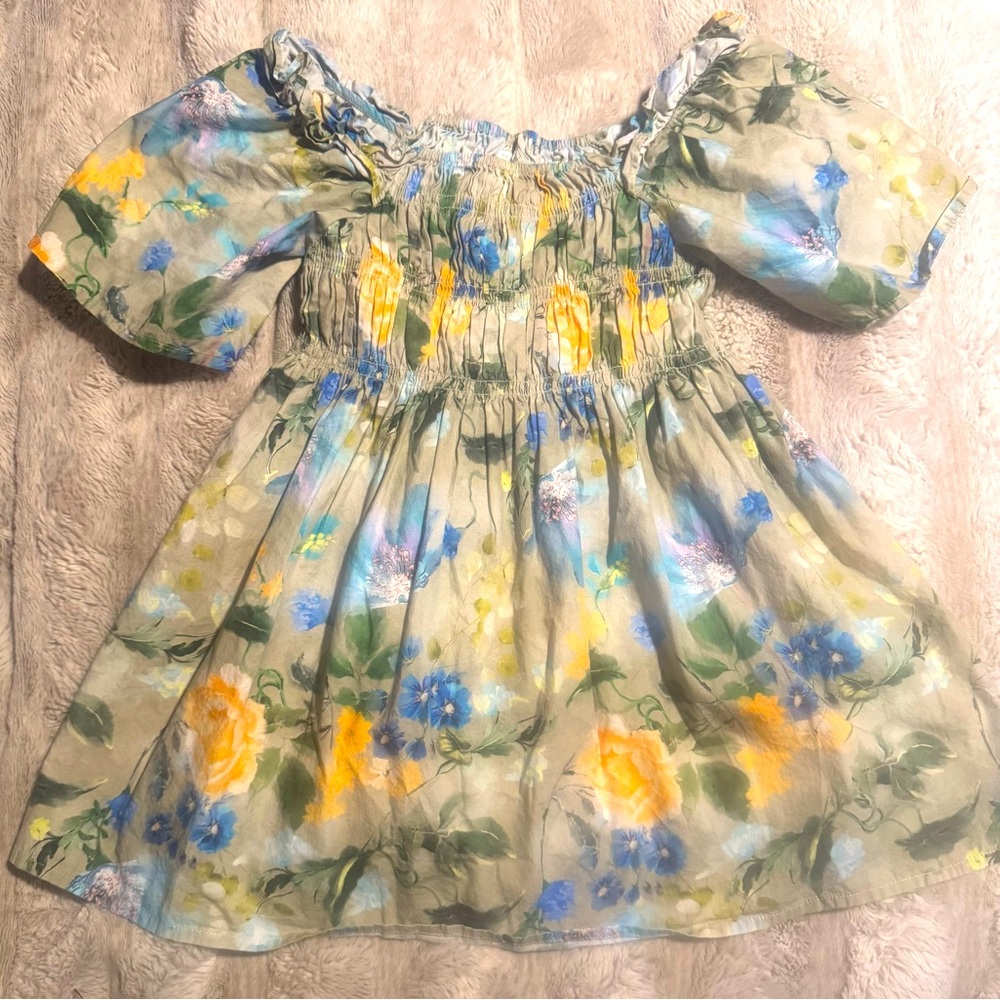 Beautiful Floral Print Girls Dress